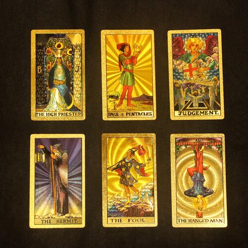 Golden Foil PVC Tarot Cards