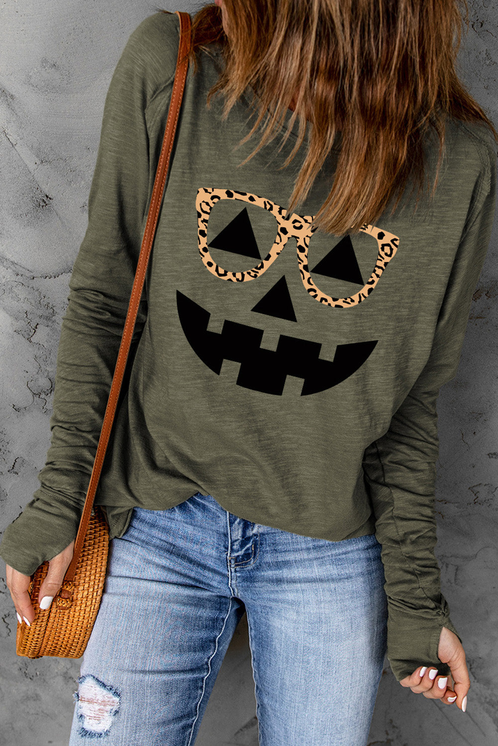 Nerdy Pumpkin Thumbhole Sleeve T-Shirt