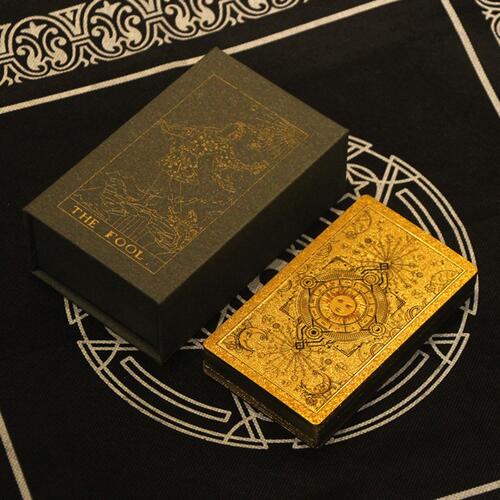 Golden Foil PVC Tarot Cards